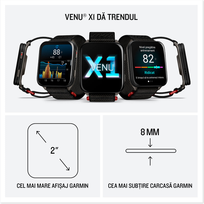 Load image into Gallery viewer, GARMIN - VENU X1 - SMARTWATCH CU GPS ȘI AMOLED - MOSS CU SPATE DIN TITAN ARGINTIU ȘI CUREA DIN NAILON COMFORTFIT MOSS
