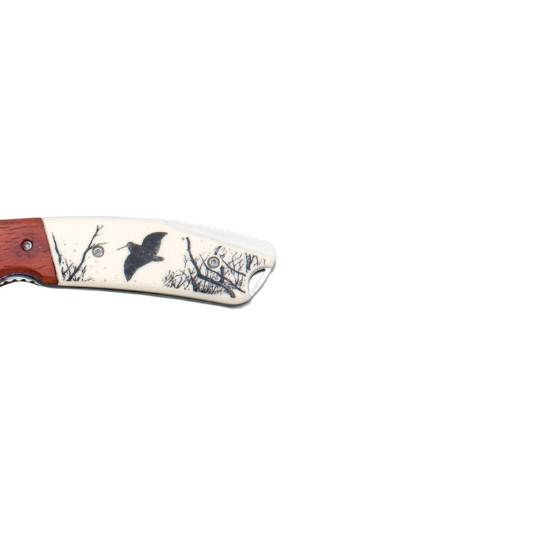 Load image into Gallery viewer, Briceag JOKER maner plastic si lemn rosu, lama 7.5 cm, JKR0367
