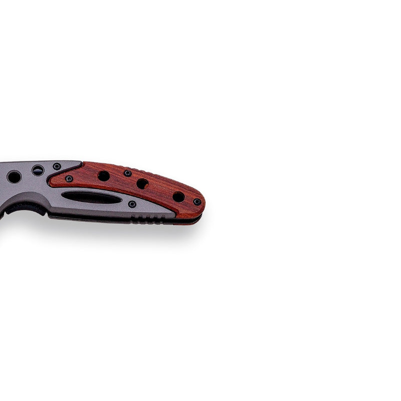 Load image into Gallery viewer, Briceag Joker, maner aluminiu&amp;lemn, lama 8.5 cm, JKR0669
