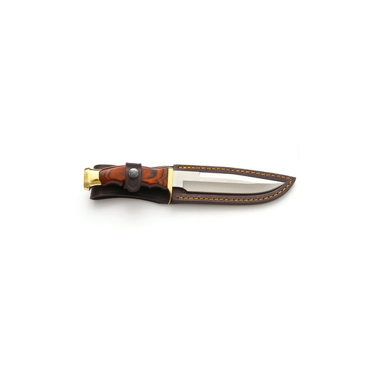 Cutit de vanatoare, de tip bowie, lama 14 cm, teaca piele naturala, MUELA RANGER-14R