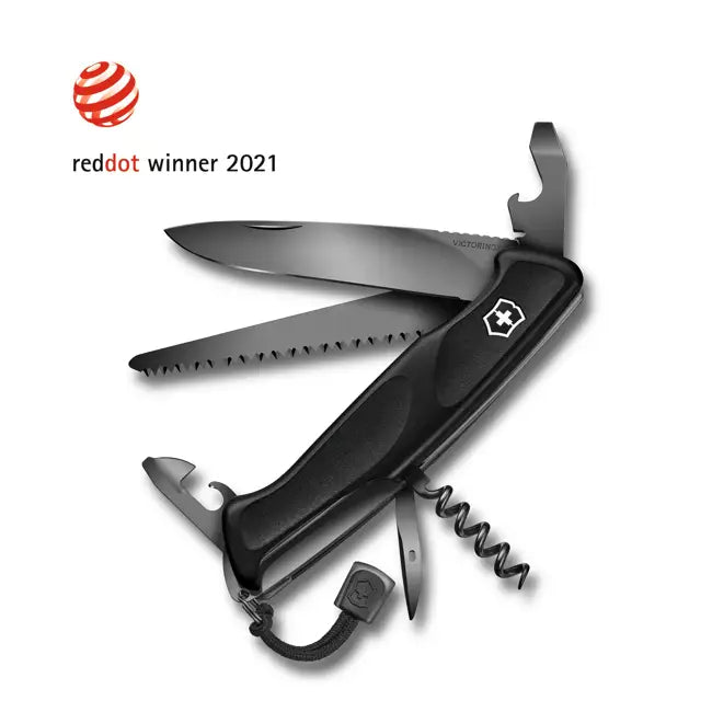 Încărcați imaginea în vizualizatorul Galerie, Briceag multifuctional, 13 functii, VICTORINOX RANGER 55 ONYX BLACK 0.9563.C31P
