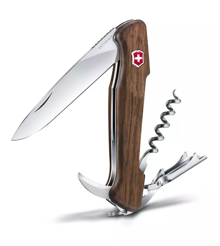 Încărcați imaginea în vizualizatorul Galerie, Cutit briceag, 12 functii, lemn de nuc, VICTORINOX WINE MASTER 0.9701.63
