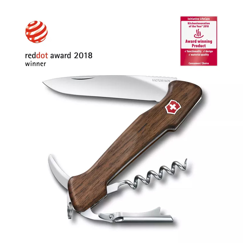 Încărcați imaginea în vizualizatorul Galerie, Cutit briceag, 12 functii, lemn de nuc, VICTORINOX WINE MASTER 0.9701.63
