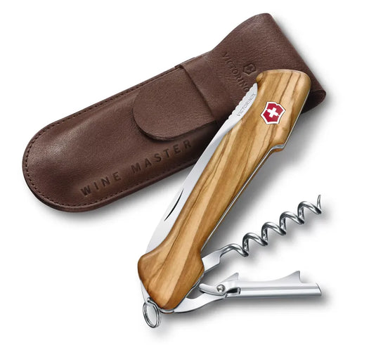 Cutit briceag, 12 functii, lemn de maslin, VICTORINOX WINE MASTER 0.9701.64