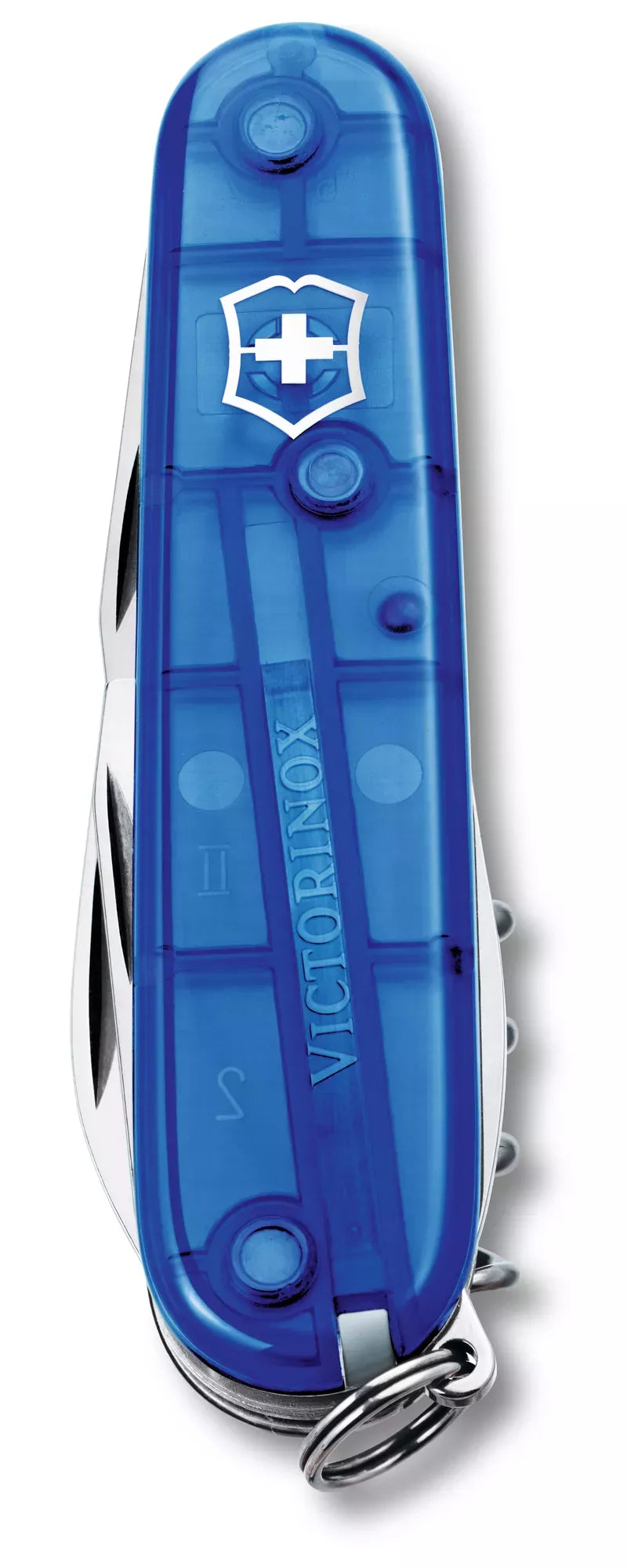 Încărcați imaginea în vizualizatorul Galerie, Cutit briceag, 12 functii, VICTORINOX SPARTAN TRANSPARENT BLUE 1.3603.T2
