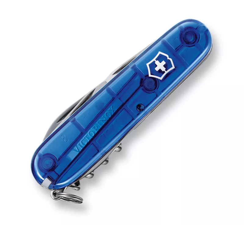 Încărcați imaginea în vizualizatorul Galerie, Cutit briceag, 12 functii, VICTORINOX SPARTAN TRANSPARENT BLUE 1.3603.T2
