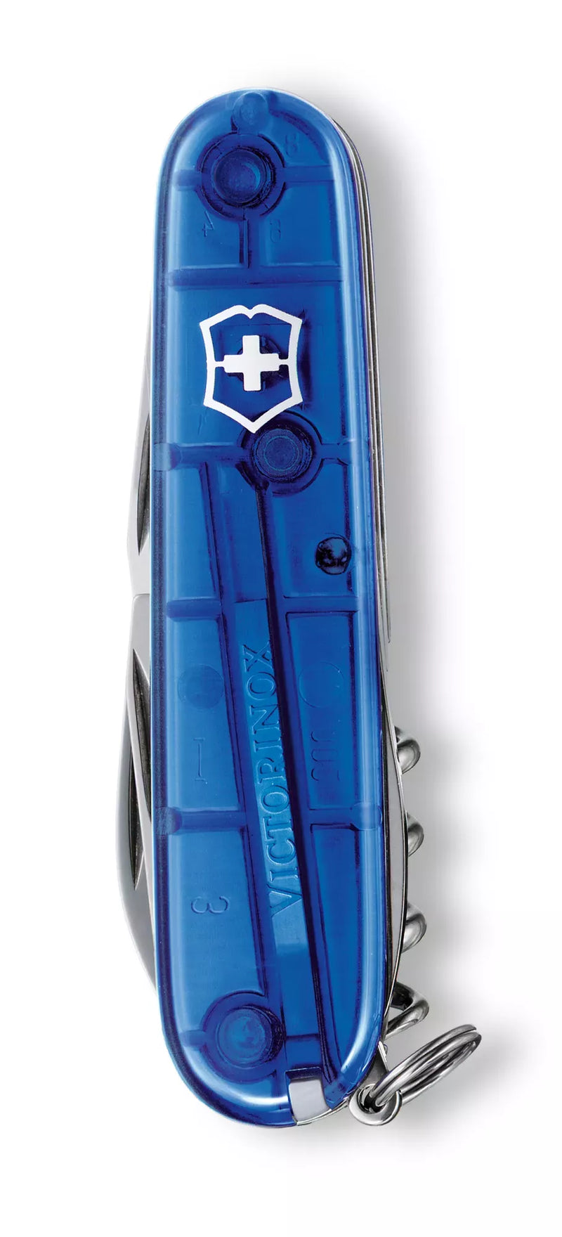 Încărcați imaginea în vizualizatorul Galerie, Cutit briceag, 12 functii, VICTORINOX SPARTAN TRANSPARENT BLUE 1.3603.T2
