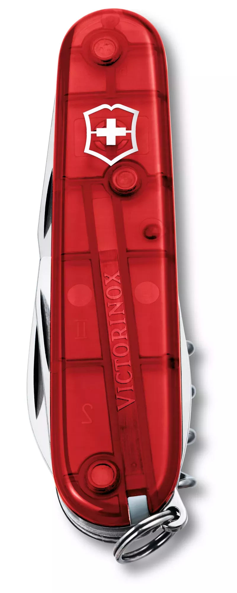 Load image into Gallery viewer, Cutit briceag, 12 functii, VICTORINOX SPARTAN TRANSPARENT RED 1.3603.T
