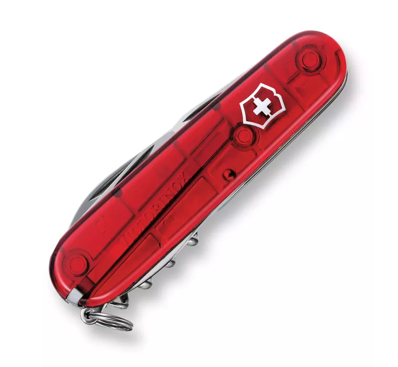 Load image into Gallery viewer, Cutit briceag, 12 functii, VICTORINOX SPARTAN TRANSPARENT RED 1.3603.T
