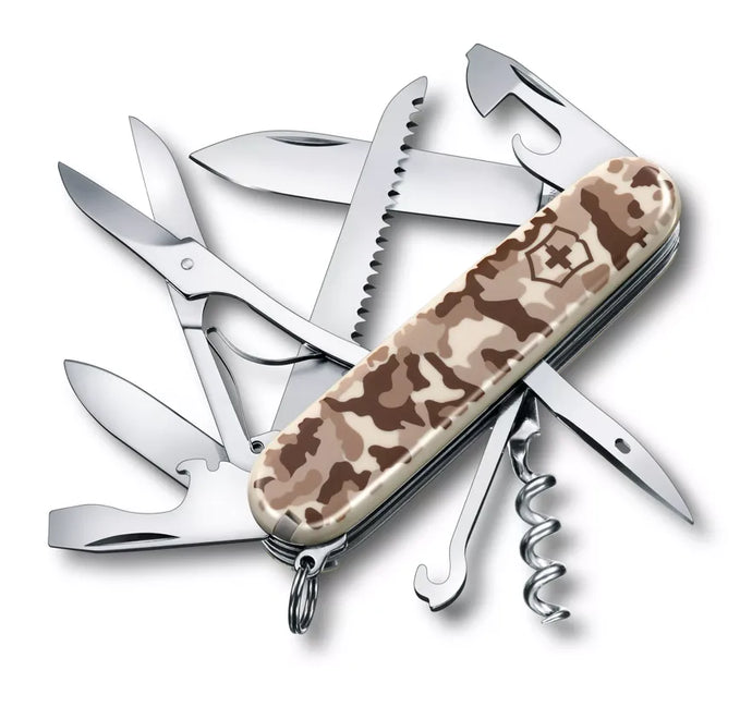 Cutit briceag, 15 functii, VICTORINOX HUNSTMAN DESERT CAMO 1.3713.941