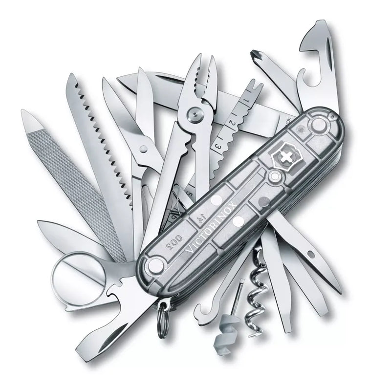 Load image into Gallery viewer, Cutit briceag, 31 functii, VICTORINOX SWISS CHAMP TRANSPARENT WHITE 1.6794.T7
