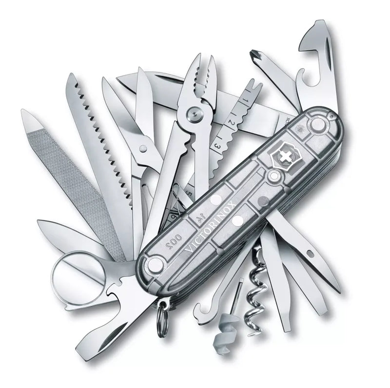 Încărcați imaginea în vizualizatorul Galerie, Cutit briceag, 31 functii, VICTORINOX SWISS CHAMP TRANSPARENT WHITE 1.6794.T7
