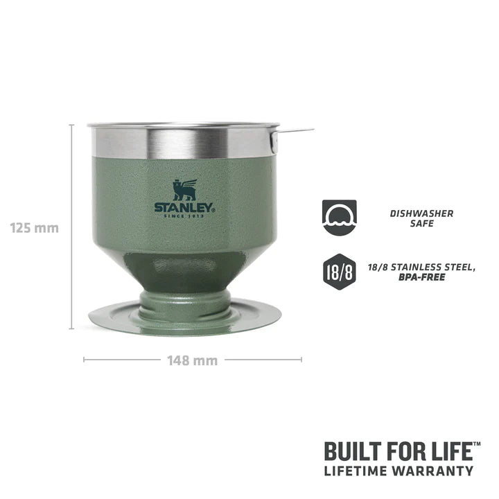 Load image into Gallery viewer, Port-a-coffe STANLEY THE PERFECT-BREW POUR OVER 0.59L HAMMERTONE GREEN / MATTE BLACK PEBBLE
