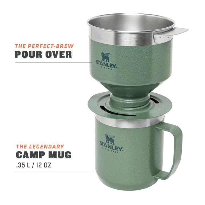 Load image into Gallery viewer, Port-a-coffe STANLEY THE PERFECT-BREW POUR OVER 0.59L HAMMERTONE GREEN / MATTE BLACK PEBBLE
