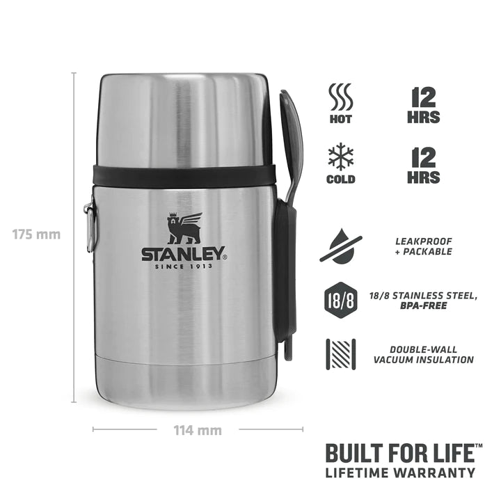 Încărcați imaginea în vizualizatorul Galerie, Termos de mancare STANLEY ADVENTURE STAINLESS STEEL ALL-IN-ONE FOOD JAR 0.53L 10-01287-032
