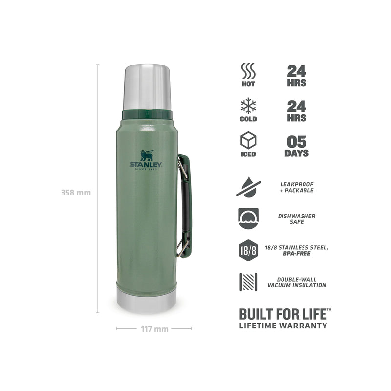 Încărcați imaginea în vizualizatorul Galerie, Termos Stanley Classic Vacuum Bottle, 1 Litru - Diferite Culori
