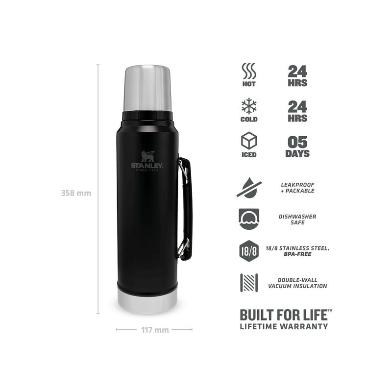 Încărcați imaginea în vizualizatorul Galerie, Termos Stanley Classic Vacuum Bottle, 1 Litru - Diferite Culori
