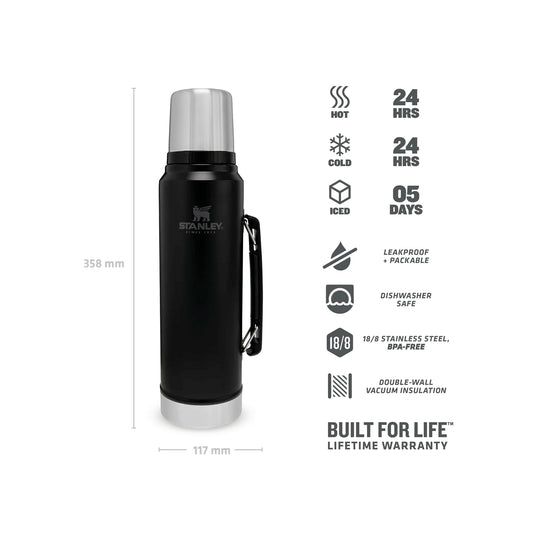 Termos Stanley Classic Vacuum Bottle, 1 Litru - Diferite Culori