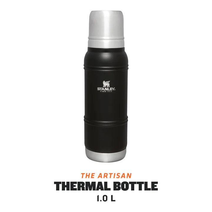 Încărcați imaginea în vizualizatorul Galerie, Termos STANLEY ARTISAN THERMAN BOTTLE 1.0L BLACK MOON 10-11428-005
