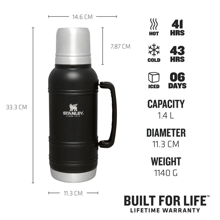 Încărcați imaginea în vizualizatorul Galerie, Termos STANLEY ARTISAN THERMAL BOTTLE 1.4L BLACK MOON 10-11429-005
