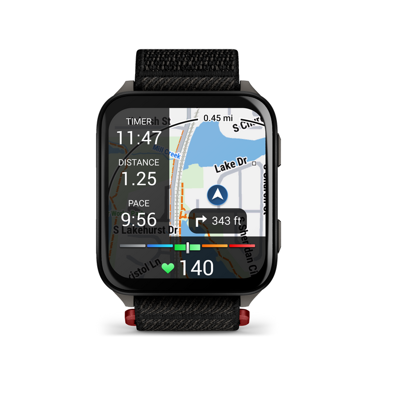 Load image into Gallery viewer, GARMIN - VENU X1 - SMARTWATCH CU GPS ȘI AMOLED - NEGRU CU SPATE DIN TITAN ARGINTIU ȘI CUREA DIN NAILON COMFORTFIT NEAGRĂ
