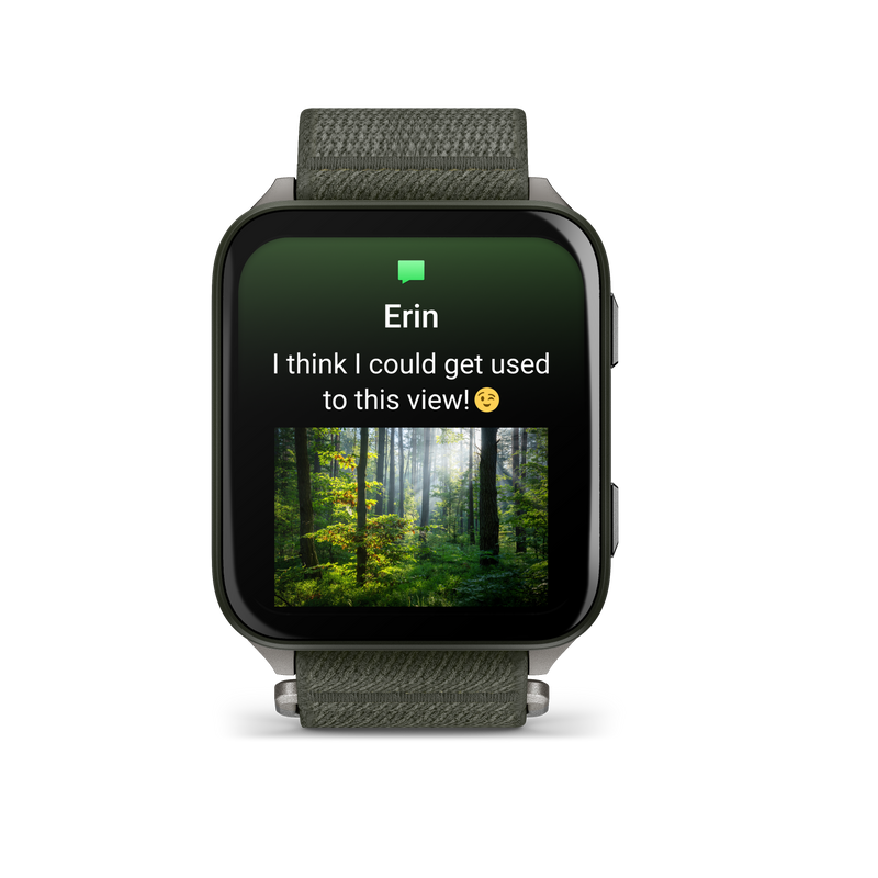 Load image into Gallery viewer, GARMIN - VENU X1 - SMARTWATCH CU GPS ȘI AMOLED - MOSS CU SPATE DIN TITAN ARGINTIU ȘI CUREA DIN NAILON COMFORTFIT MOSS
