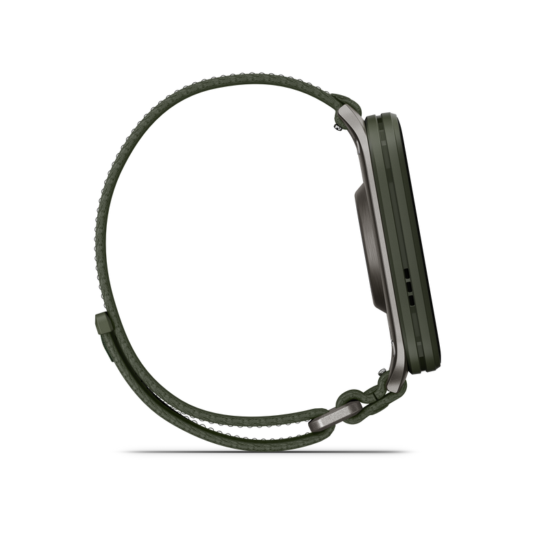 Load image into Gallery viewer, GARMIN - VENU X1 - SMARTWATCH CU GPS ȘI AMOLED - MOSS CU SPATE DIN TITAN ARGINTIU ȘI CUREA DIN NAILON COMFORTFIT MOSS
