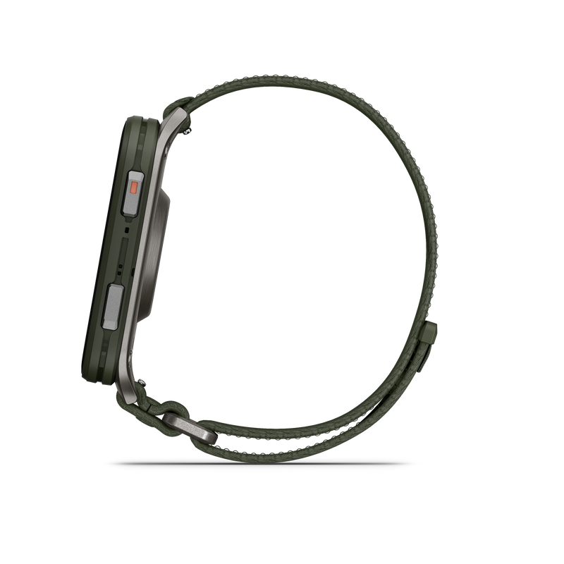 Load image into Gallery viewer, GARMIN - VENU X1 - SMARTWATCH CU GPS ȘI AMOLED - MOSS CU SPATE DIN TITAN ARGINTIU ȘI CUREA DIN NAILON COMFORTFIT MOSS
