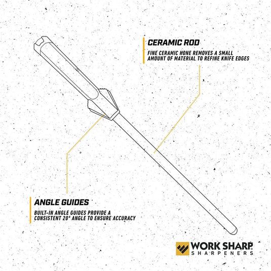 Masat ceramic, rotund, 23 cm lungime, WORK SHARP CERAMIC HONING ROD WSKTNCHR