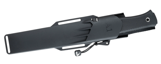 Cutit de supravietuire si bushcraft, teaca piele sau Zytel, FALLKNIVEN A1