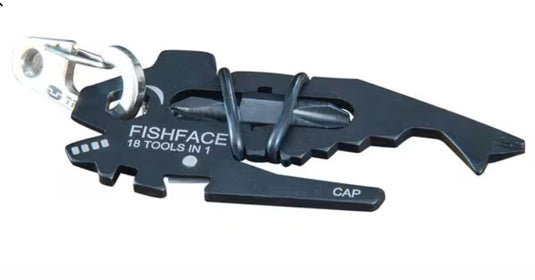 Breloc Multifunctional True Utility Fishface,90 mm, Black TU206K