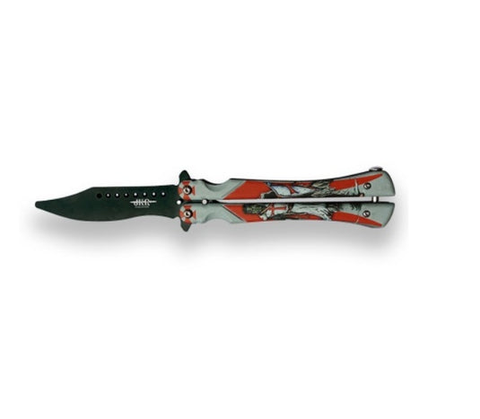 Briceag antrenament fluture Joker training, maner aluminiu, lama 10 cm JKR0679