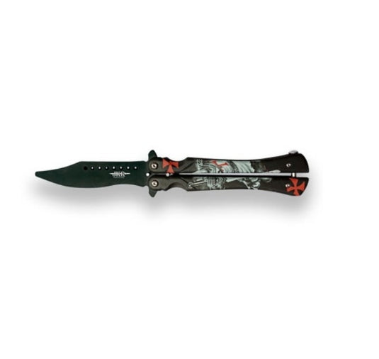 Briceag antrenament fluture Joker training, maner aluminiu, lama 10 cm JKR0594