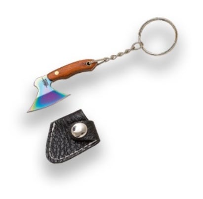 Încărcați imaginea în vizualizatorul Galerie, Briceag breloc Joker Kukri, maner lemn, lungime 7.2cm JKR0814
