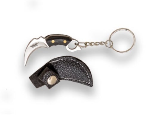 Briceag breloc Joker Karambit, maner lemn, lungime 5.6cm JKR0831