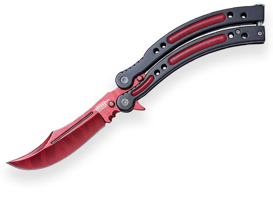 Briceag fluture Joker Counter Strike GO, maner aluminiu, lama 10 cm JKR0613