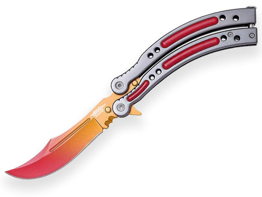 Briceag fluture Joker Counter Strike GO, maner aluminiu, lama 10 cm JKR0540