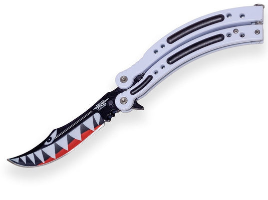 Briceag fluture Joker Counter Strike GO, maner aluminiu, lama 10 cm JKR0540