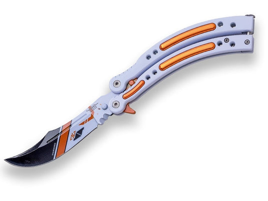 Briceag fluture Joker Counter Strike GO, maner aluminiu, lama 10 cm JKR0540
