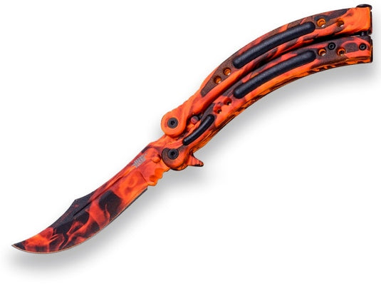 Briceag fluture Joker Counter Strike GO, maner aluminiu, lama 10 cm JKR0615