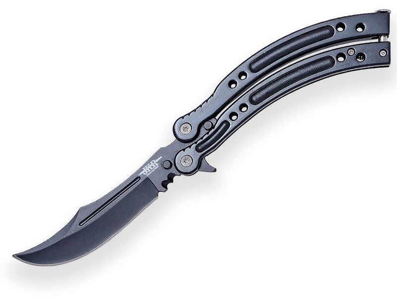 Încărcați imaginea în vizualizatorul Galerie, Briceag fluture Joker Counter Strike GO, maner aluminiu, lama 10 cm JKR0539
