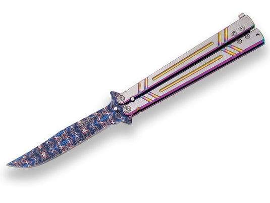 Briceag tip fluture Joker, maner aluminiu, lama 10.4cm JKR0710