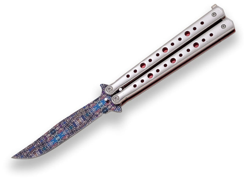 Încărcați imaginea în vizualizatorul Galerie, Briceag fluture Joker, maner aluminiu, lama 10.5cm JKR0349
