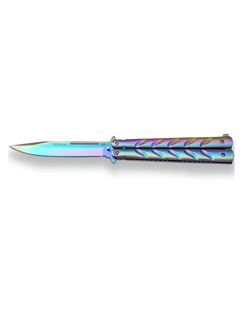 Load image into Gallery viewer, Briceag fluture Joker, maner otel inoxidabil, lama 10cm JKR0186
