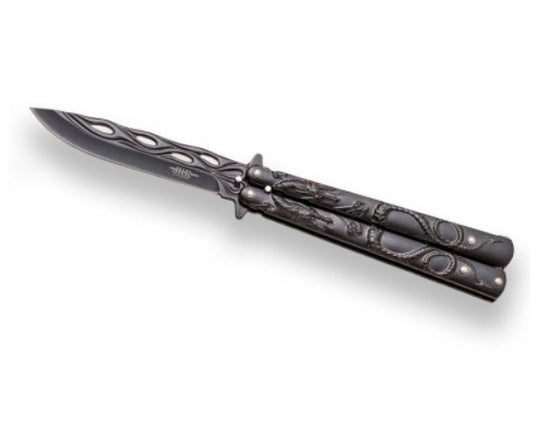 Briceag fluture Joker, maner otel, lama 10cm JKR0828