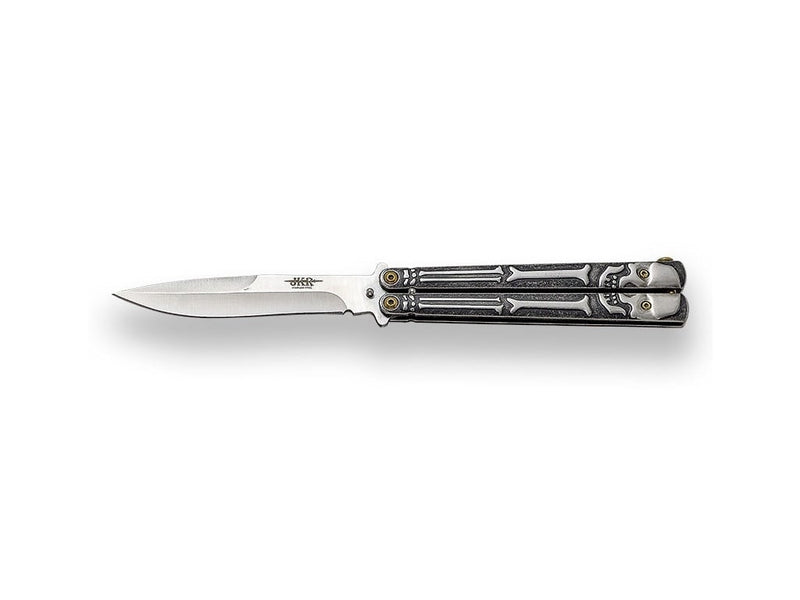 Load image into Gallery viewer, Briceag fluture Joker, maner otel inoxidabil, lama 10cm JKR0186
