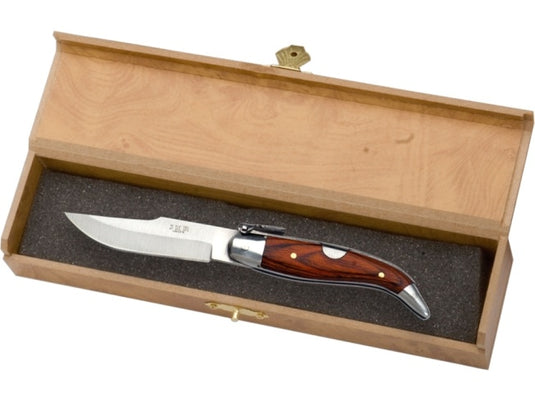 Briceag Joker Albacetena, maner lemn presat rosu, lama 6.5 cm JKR0140