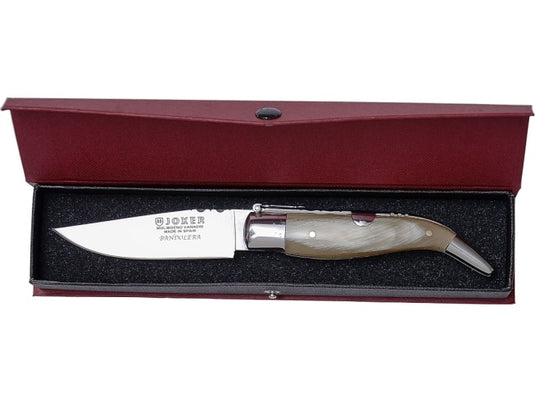 Briceag Joker Classic Iberic Bandolera, maner corn taur, lama 8 cm NA120