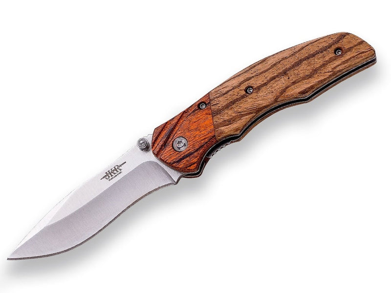 Încărcați imaginea în vizualizatorul Galerie, Briceag Joker, maner lemn zebrawood, lama 7.8cm JKR0649
