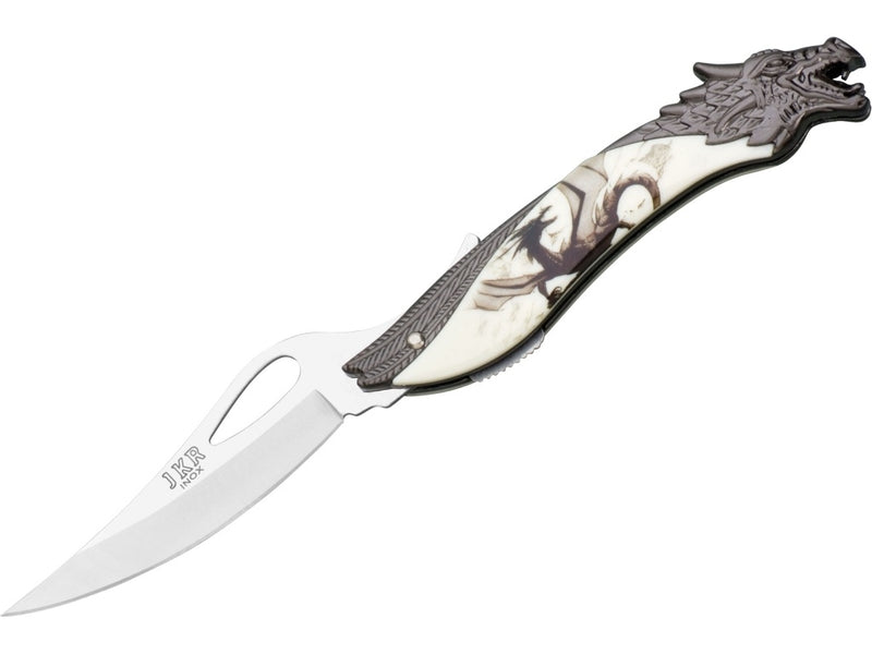 Load image into Gallery viewer, Briceag Joker, maner zamak, lama 9cm JKR0365
